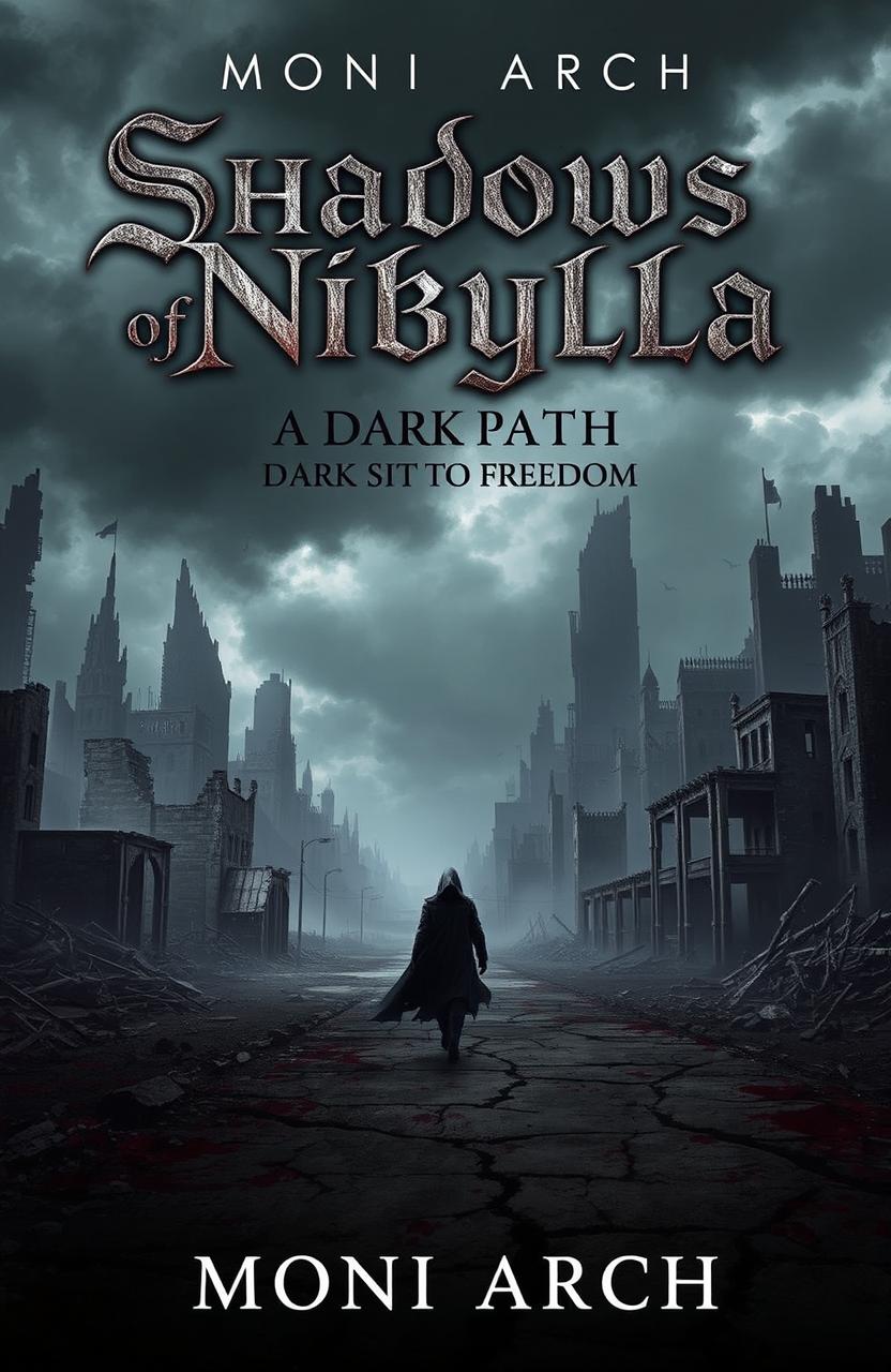 Cover design for "Shadows of Nibylla: A Dark Path to Freedom" by Moni Arch