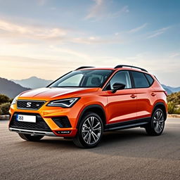 A facelifted Seat Cupra 4x4 SUV showcased on a realistic background that enhances its sporty and dynamic design