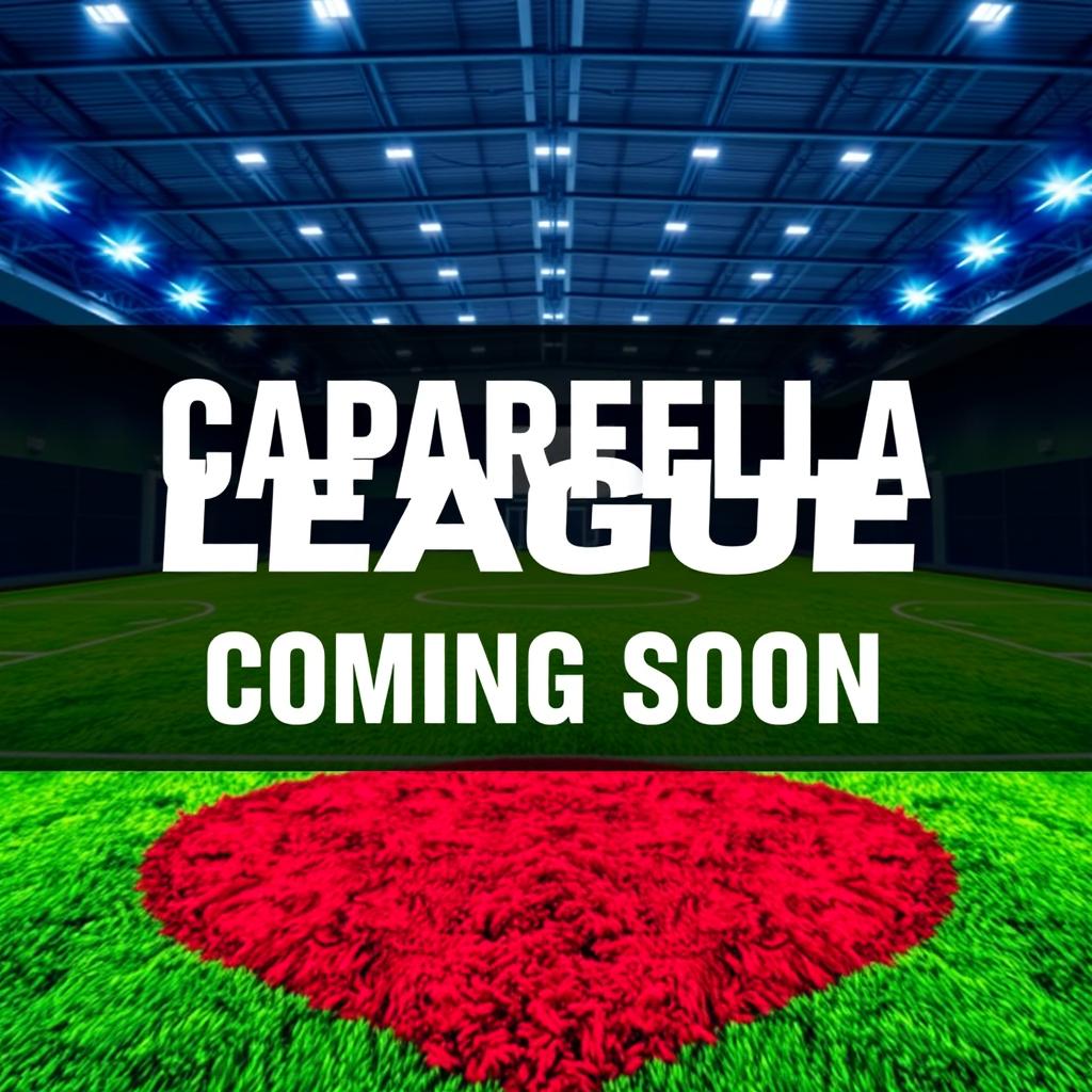 A large, striking banner displaying the text 'Caparrella League' prominently across the top