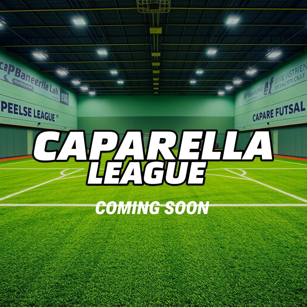 A large, striking banner displaying the text 'Caparrella League' prominently across the top