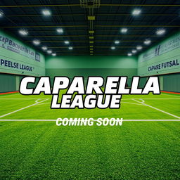 A large, striking banner displaying the text 'Caparrella League' prominently across the top