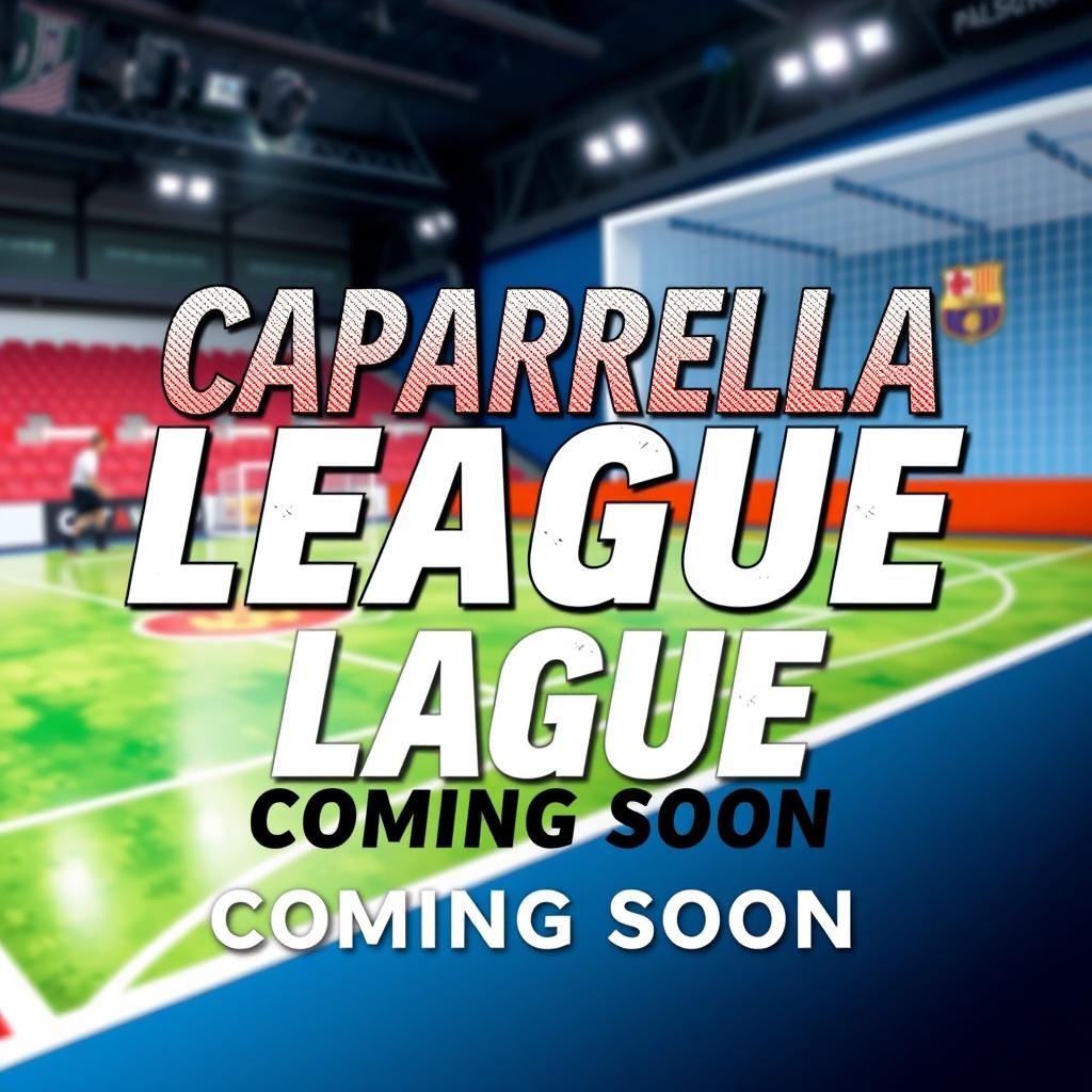 A large, striking banner displaying the text 'Caparrella League' prominently across the top