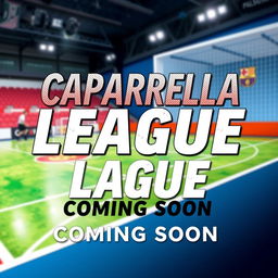 A large, striking banner displaying the text 'Caparrella League' prominently across the top