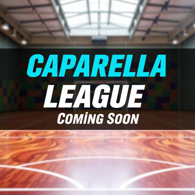 A large, striking banner displaying the text 'Caparrella League' prominently across the top