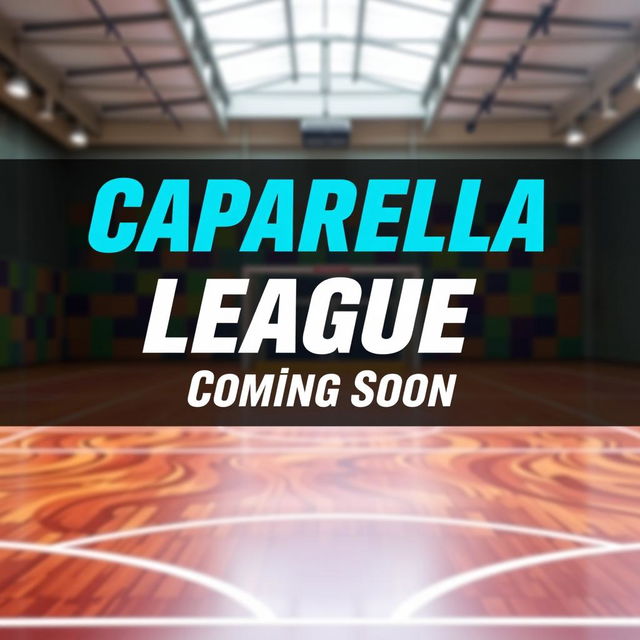 A large, striking banner displaying the text 'Caparrella League' prominently across the top