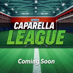 A large, striking banner displaying the text 'Caparrella League' prominently across the top