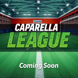 A large, striking banner displaying the text 'Caparrella League' prominently across the top