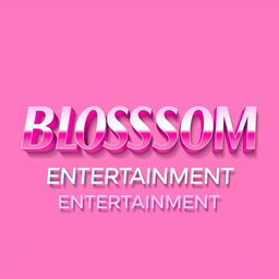 A modern and elegant logo for a Kpop group featuring large, stylish lettering that reads 'Blossom Entertainment'