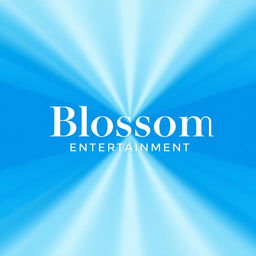 A modern and elegant logo for a Kpop group featuring large, stylish white lettering that reads 'Blossom Entertainment'