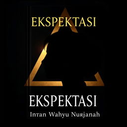 A striking and mysterious book cover for 'EKSPEKTASI' by Intan Wahyu Nurjannah, with a dark theme