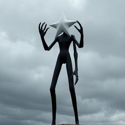 A mysterious tall humanoid creature standing at 3 meters, designed in the style of a motion stop animation film