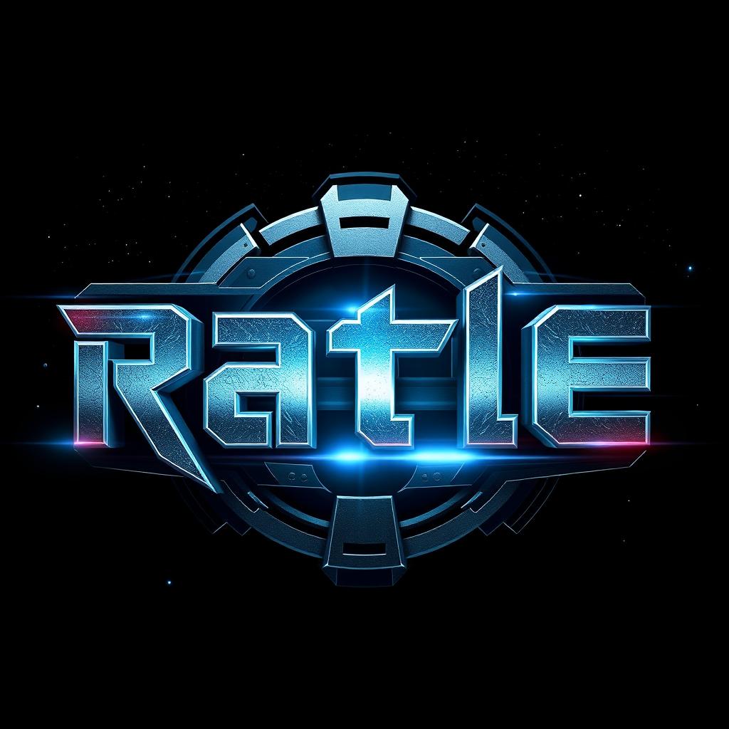 Design a logo for a sci-fi series titled "Rattle"