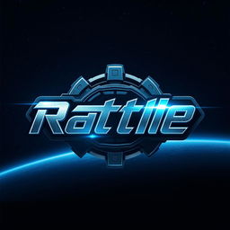 Design a logo for a sci-fi series titled "Rattle"