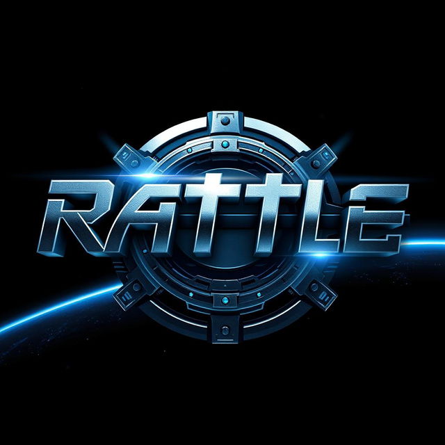 Design a logo for a sci-fi series titled "Rattle"