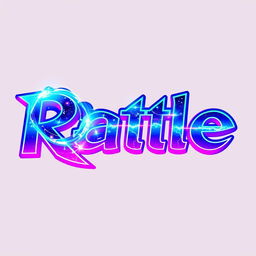 A vibrant and captivating logo for a Sci-Fi/Magic series titled 'Rattle'