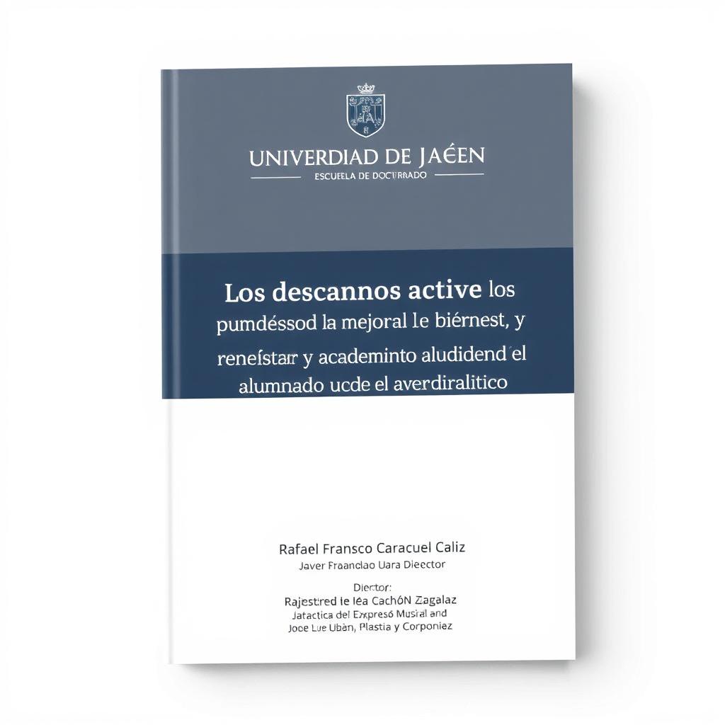 A cover design for a doctoral thesis from Universidad de Jaén - Escuela de Doctorado