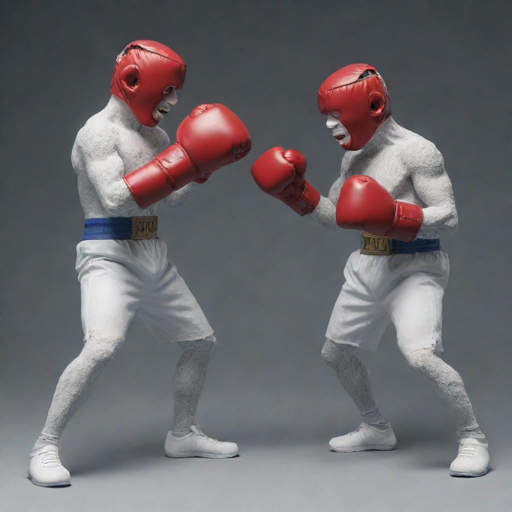 An artistic representation of a dab pen boxing with damaged lungs. Both appear anthropomorphized, the pen wearing boxing gloves, and the lungs appearing weak and bruised.