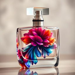 A perfume bottle featuring the design of a captivating third image