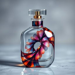 A perfume bottle featuring the design of a captivating third image