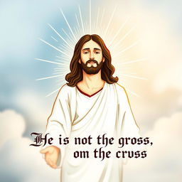 Miniature illustration of Jesus with a serene expression, symbolizing eternal life