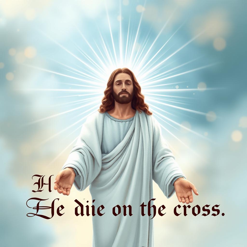 Miniature illustration of Jesus with a serene expression, symbolizing eternal life