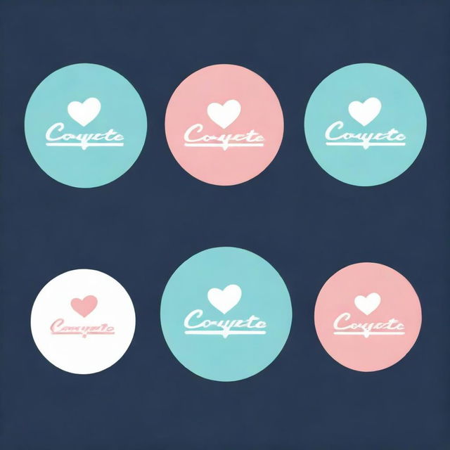 Create a retro-styled, but cute, logotype for a brand named 'Coquette'. The primary color should be baby pink.