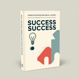 An inventive book cover designed with a minimalist pop art style for a guide about achieving professional success