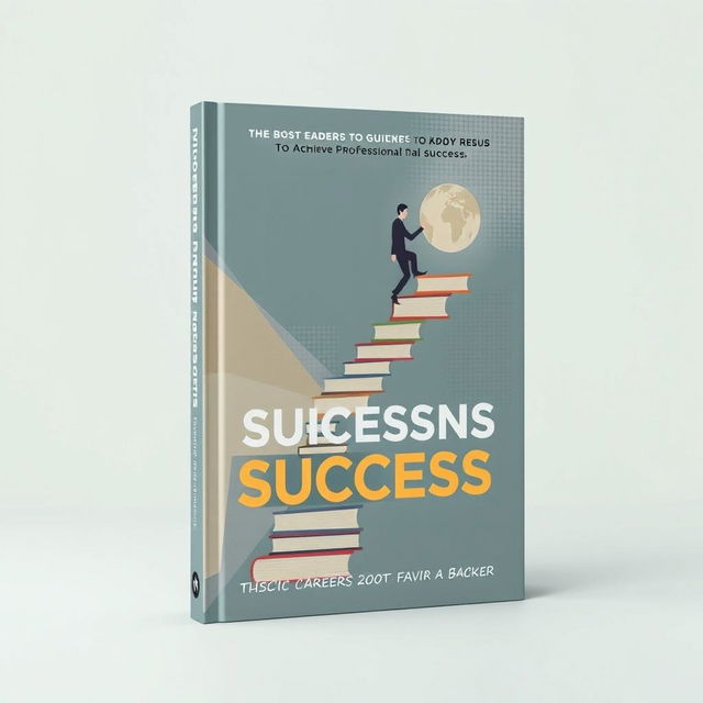 An inventive and minimalist book cover designed with a pop art aesthetic, focusing on guiding readers to achieve professional success