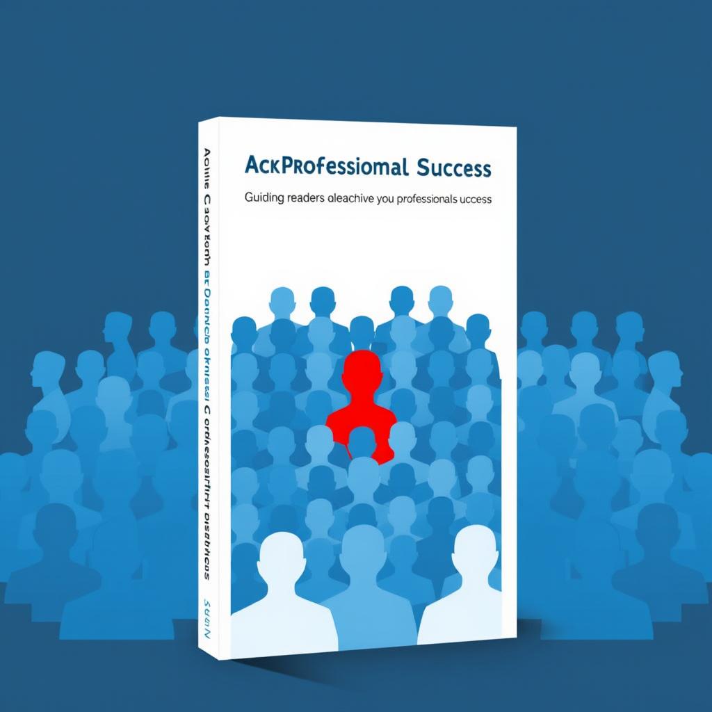 A modern and minimalist book cover designed with vector art, focusing on guiding readers to achieve professional success