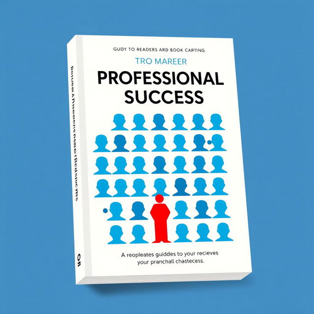 A modern and minimalist book cover designed with vector art, focusing on guiding readers to achieve professional success