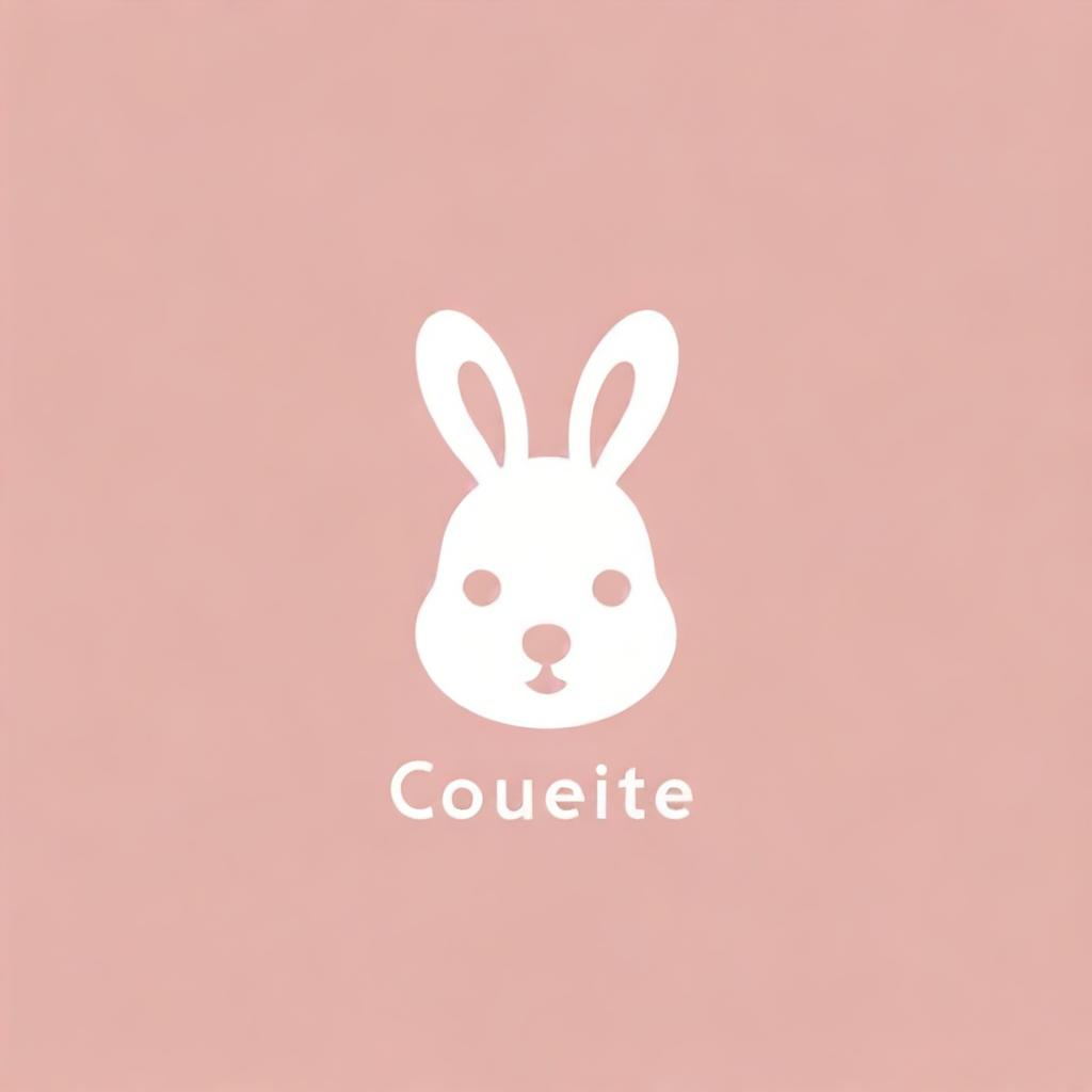 Design a retro yet cute logotype for a brand named 'Coquette'. This should be a crochet accessories brand featuring a isotype of a bun. The brand's color is baby pink.