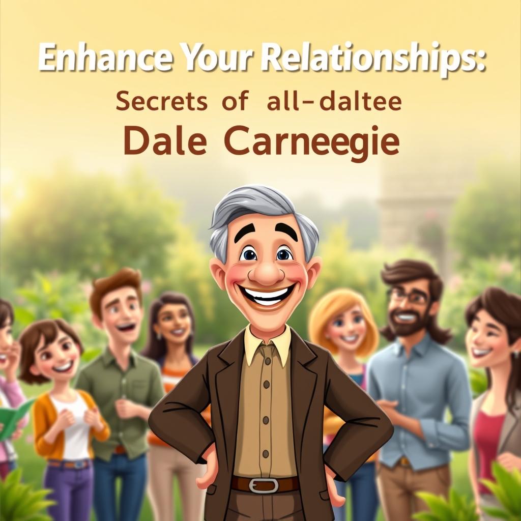 A YouTube video cover depicting the essence of Dale Carnegie's techniques for improving relationships