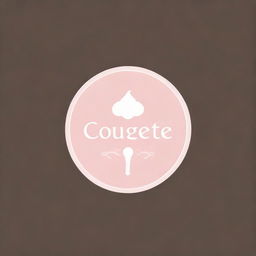 Design a retro yet cute logotype for a brand titled 'Coquette'. The brand deals with crochet accessories. The dominating color of the logo should be baby pink.