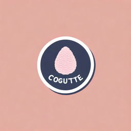 Design a retro yet cute logotype for a brand titled 'Coquette'. The brand deals with crochet accessories. The dominating color of the logo should be baby pink.