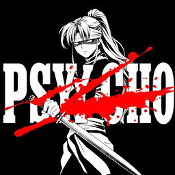 A 1980s anime title screen featuring the text "PSYCHO" in bold, retro styling