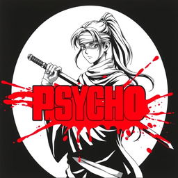 A 1980s anime title screen featuring the text "PSYCHO" in bold, retro styling