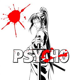 A 1980s anime title screen featuring the text "PSYCHO" in bold, retro styling