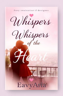 A romantic book cover design for the title 'Whispers of the Heart' by EavyAria