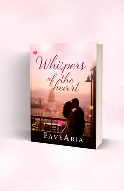 A romantic book cover design for the title 'Whispers of the Heart' by EavyAria