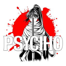 A 1980s anime-inspired title screen featuring the text "PSYCHO" in bold letters