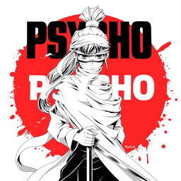 A 1980s anime-inspired title screen featuring the text "PSYCHO" in bold letters