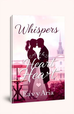 A romantic book cover design for "Whispers of the Heart" by EavyAria