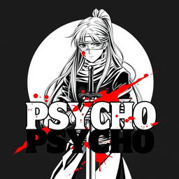 1980s anime title screen with the text 'PSYCHO' in bold, stylized lettering