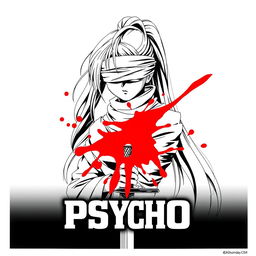 1980s anime title screen with the text 'PSYCHO' in bold, stylized lettering