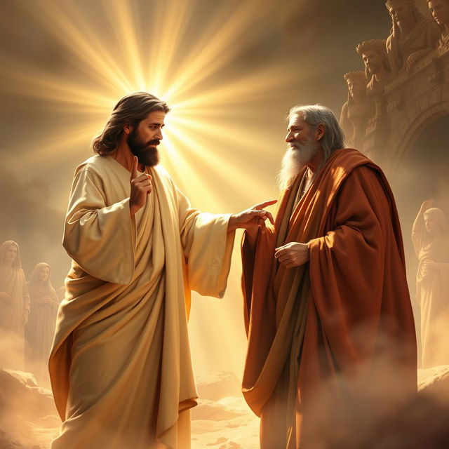 A magnificent scene depicting one of the miracles performed by Jesus Christ