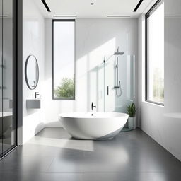 A modern bathroom with dimensions of 3 meters by 3 meters