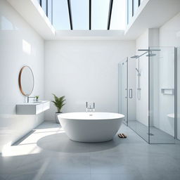 A modern bathroom with dimensions of 3 meters by 3 meters