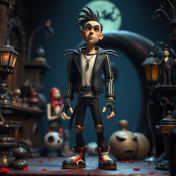 Concept art depicting Russian rapper Oleg Nechiporenko, known as Kizaru, styled as a stop-motion human action figure