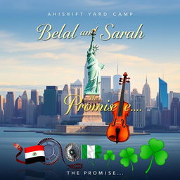 Book cover with New York City skyline and prominently featured Statue of Liberty