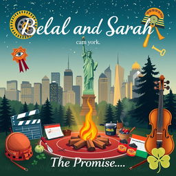 A romantic book cover titled 'Belal and Sarah' with a subtitle 'The Promise